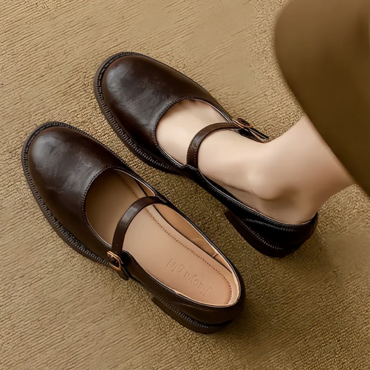 Donia - Comode Scarpe in Pelle Con Cinturino