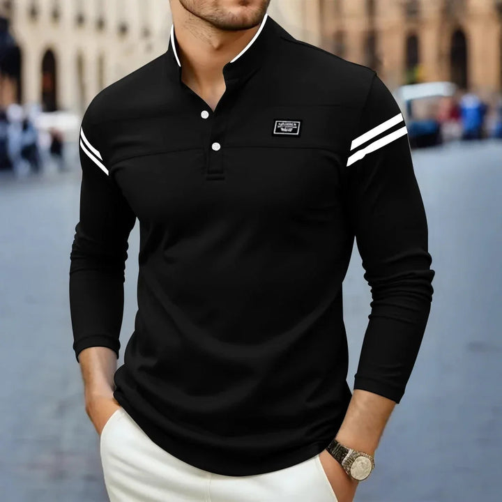 Grayson - Camicia Casual a Maniche Lunghe Con Strisce Sulle Spalle