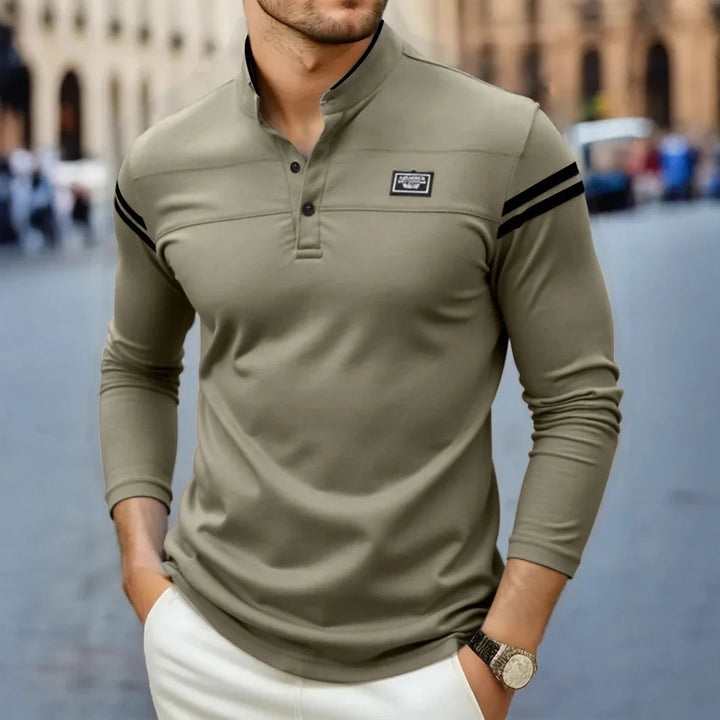 Grayson - Camicia Casual a Maniche Lunghe Con Strisce Sulle Spalle