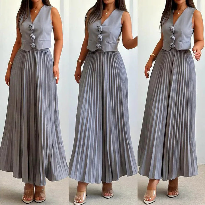 Beyza - Elegante Completo A Due Pezzi Senza Maniche