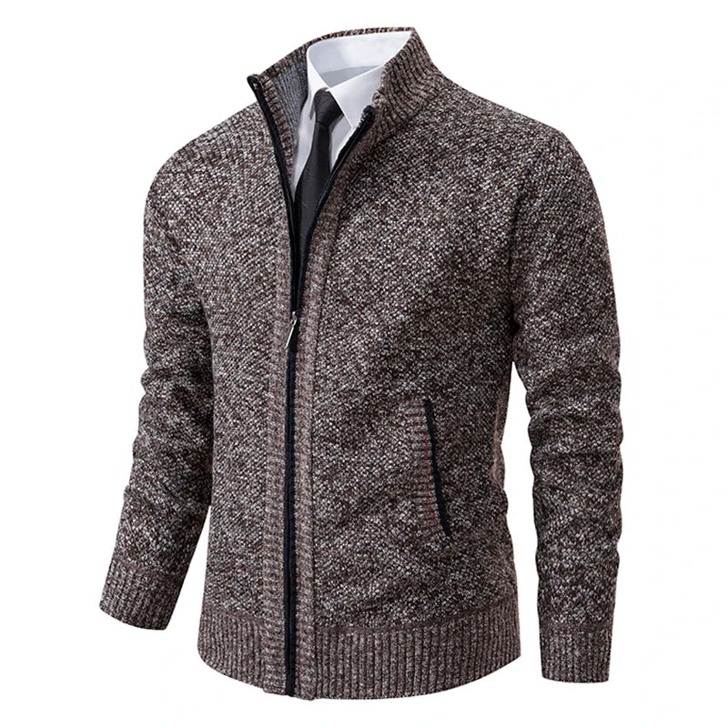 Yitzhak - Cardigan Casual Lavorato a Maglia Con Collo Alto