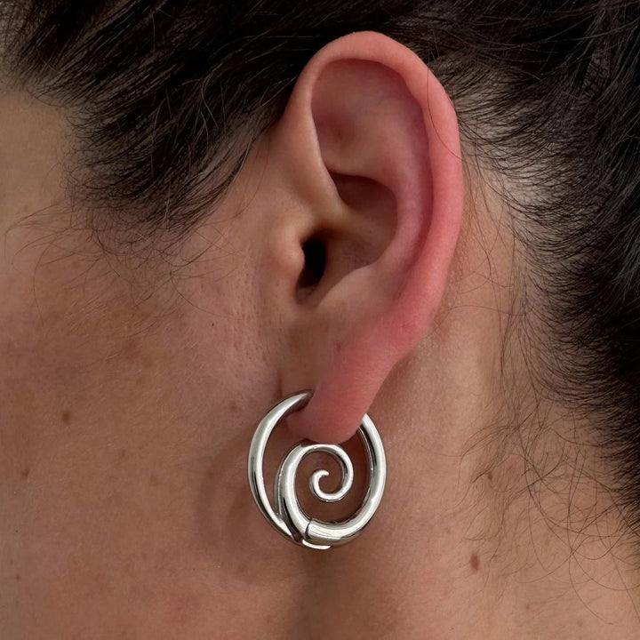 Kaliah - Orecchini a Cerchio a Spirale