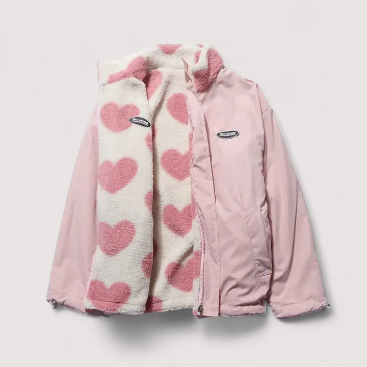 Gerina - Reversible Heart Print Jacket