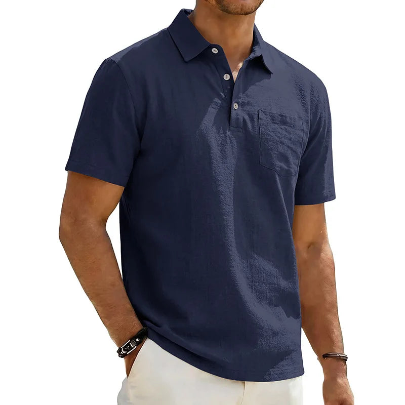 Josef - Polo in Lino a Maniche Corte