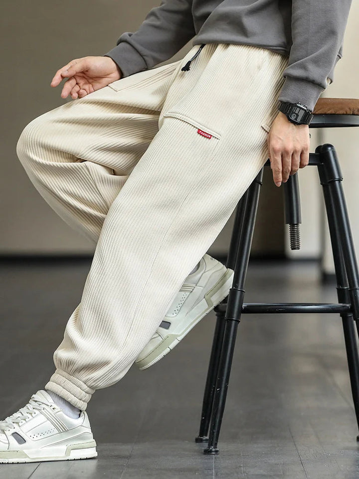 Esteban - Pantaloni da Jogging in Velluto a Coste