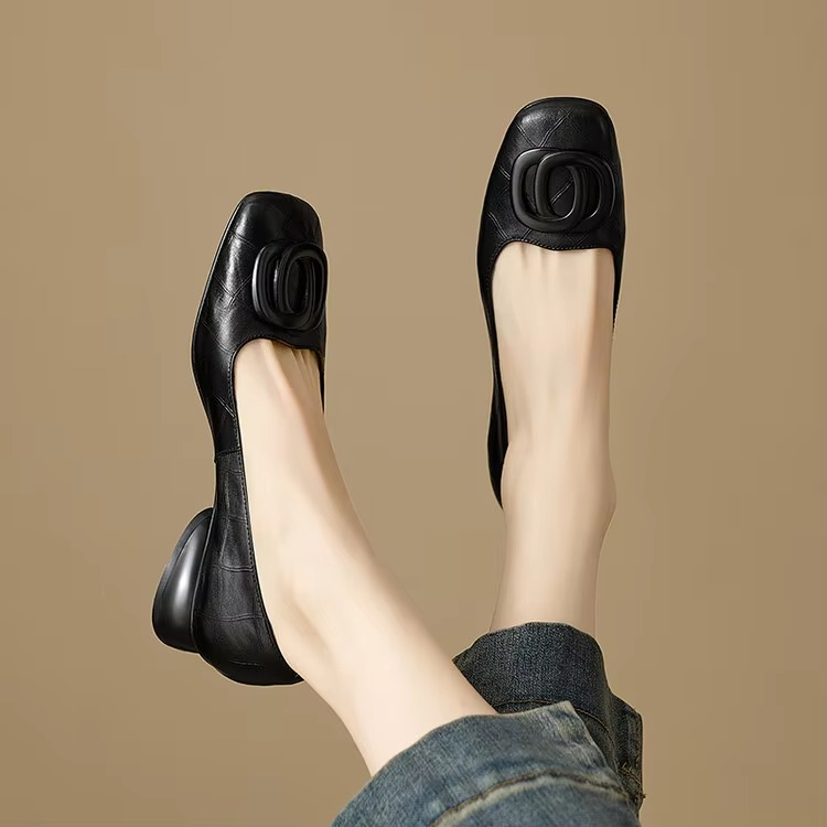 Danique - Ballerine a Punta Quadrata Con Fibbia