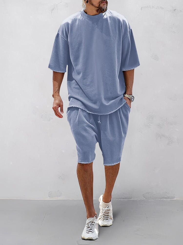 Khetag - Casual Vestibilità ampia Solido Set sportivo