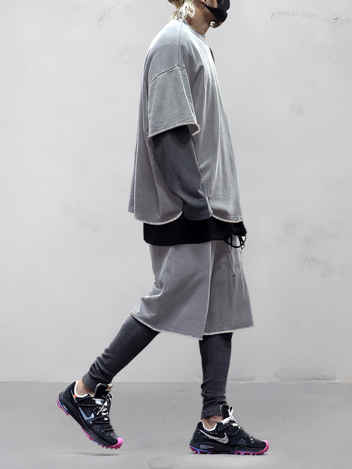 Khetag - Casual Vestibilità ampia Solido Set sportivo
