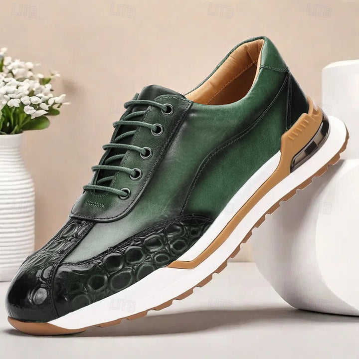 Hitmayer - Scarpa Da Ginnastica In Pelle Con Lacci