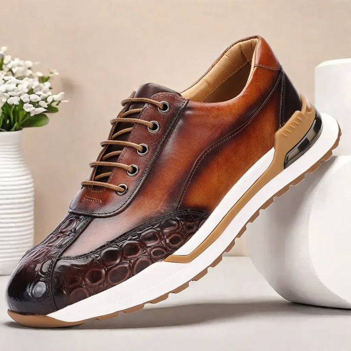 Hitmayer - Scarpa Da Ginnastica In Pelle Con Lacci