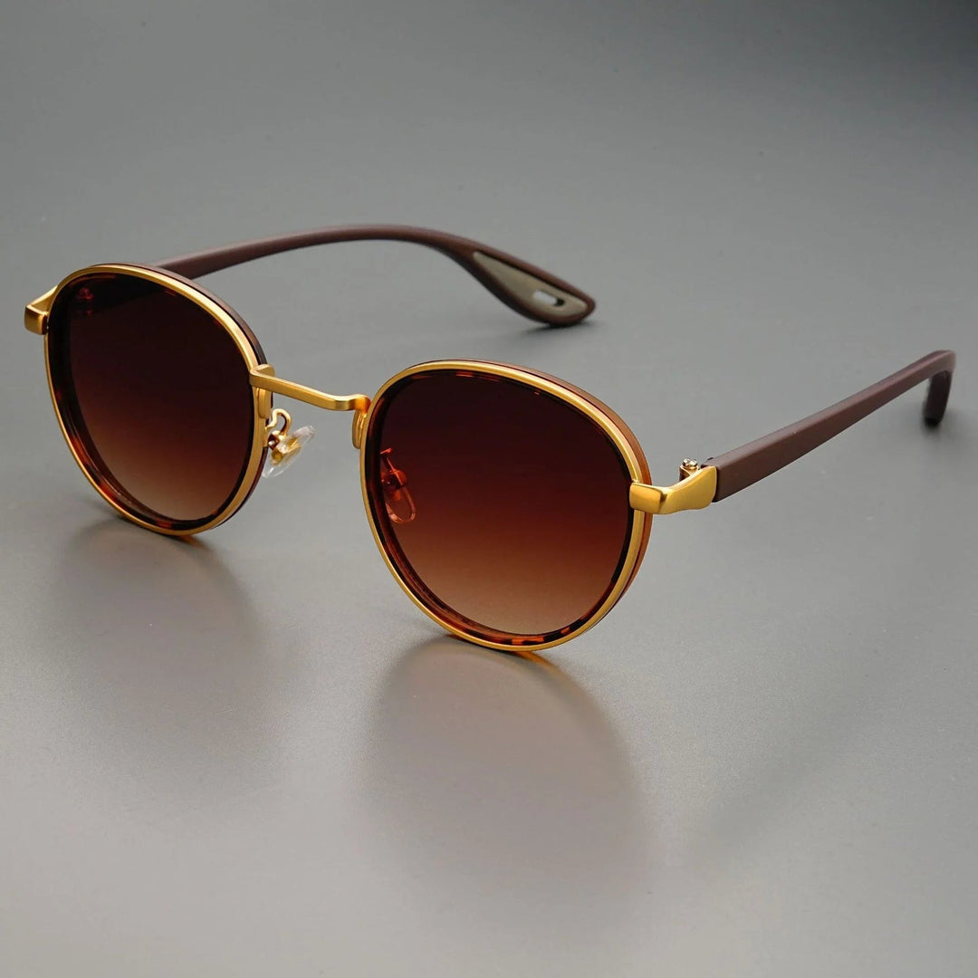 NoirGlow - Occhiali da Sole Circolari Luxe Eclipse