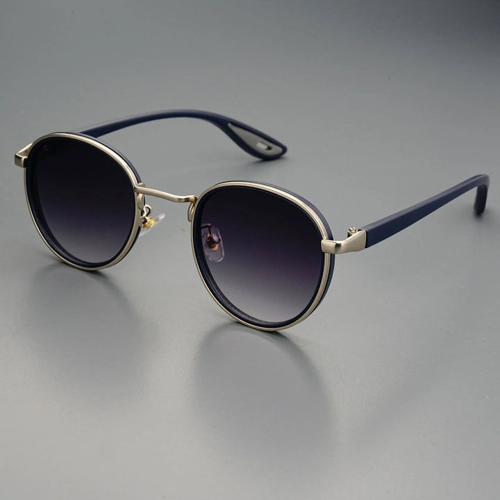 NoirGlow - Occhiali da Sole Circolari Luxe Eclipse