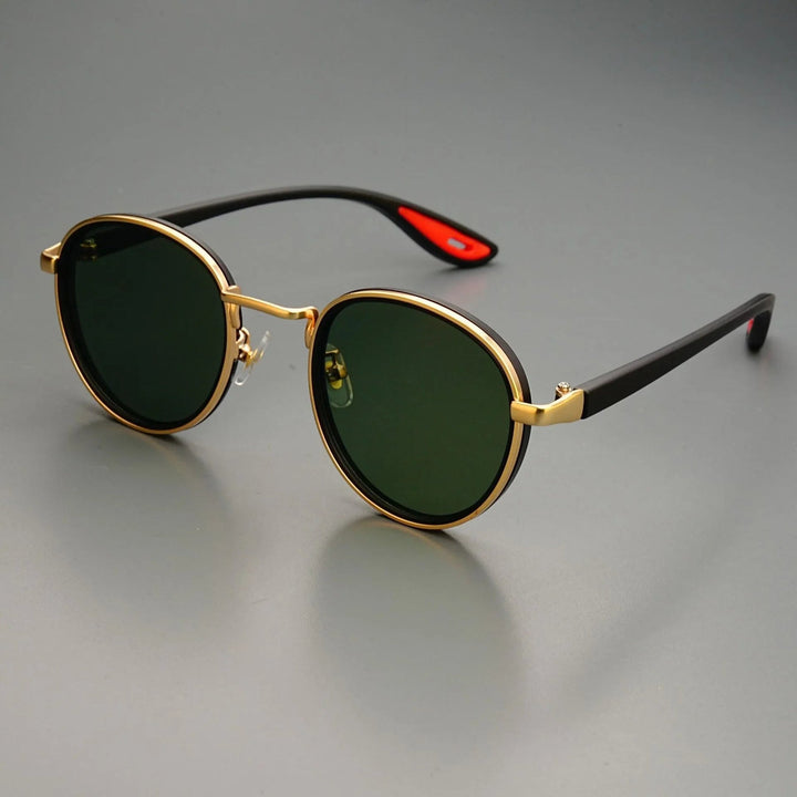 NoirGlow - Occhiali da Sole Circolari Luxe Eclipse