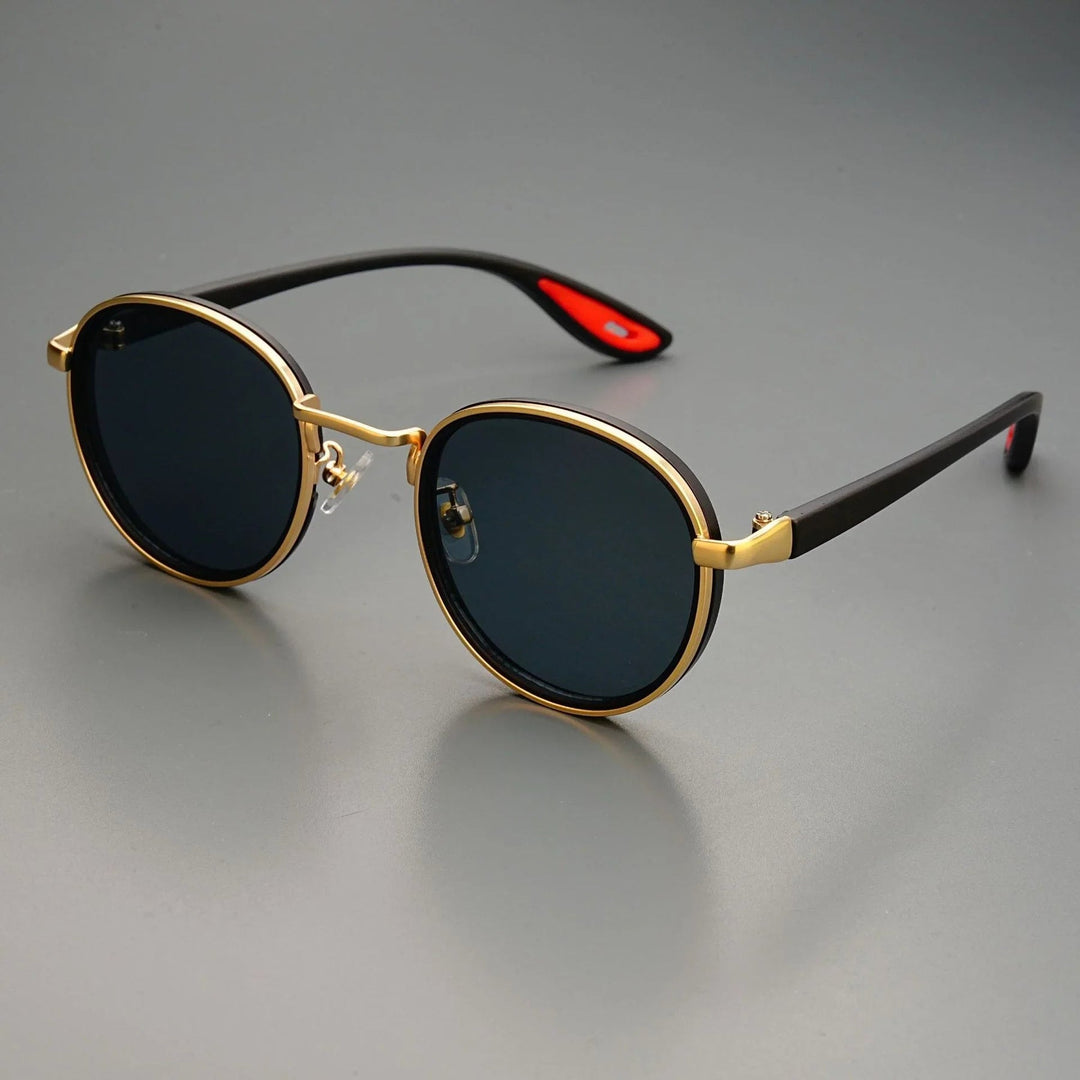 NoirGlow - Occhiali da Sole Circolari Luxe Eclipse