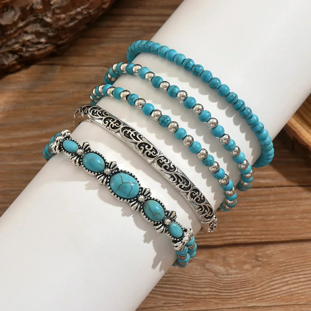Nilay - Braccialetti Turchesi In Stile Boho