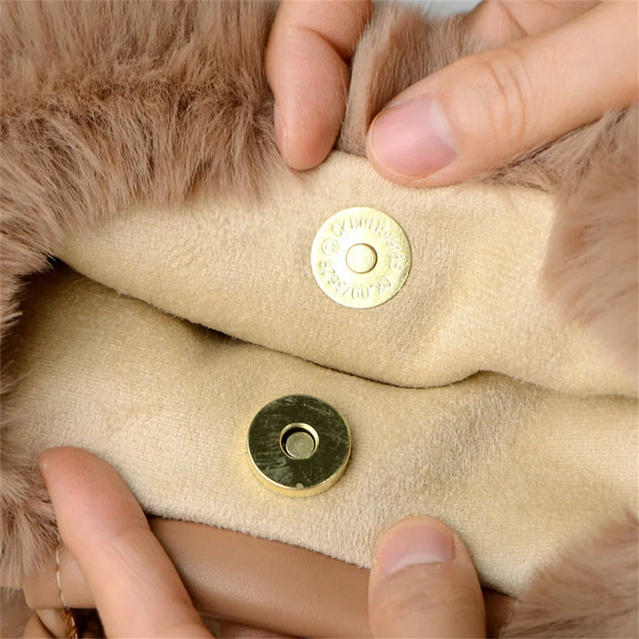 Narnia - Borsa a Tracolla in Peluche Color Zucca