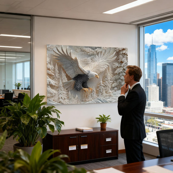 TalonCraft - Puzzle Decorativo da Interno con Aquila Intagliata