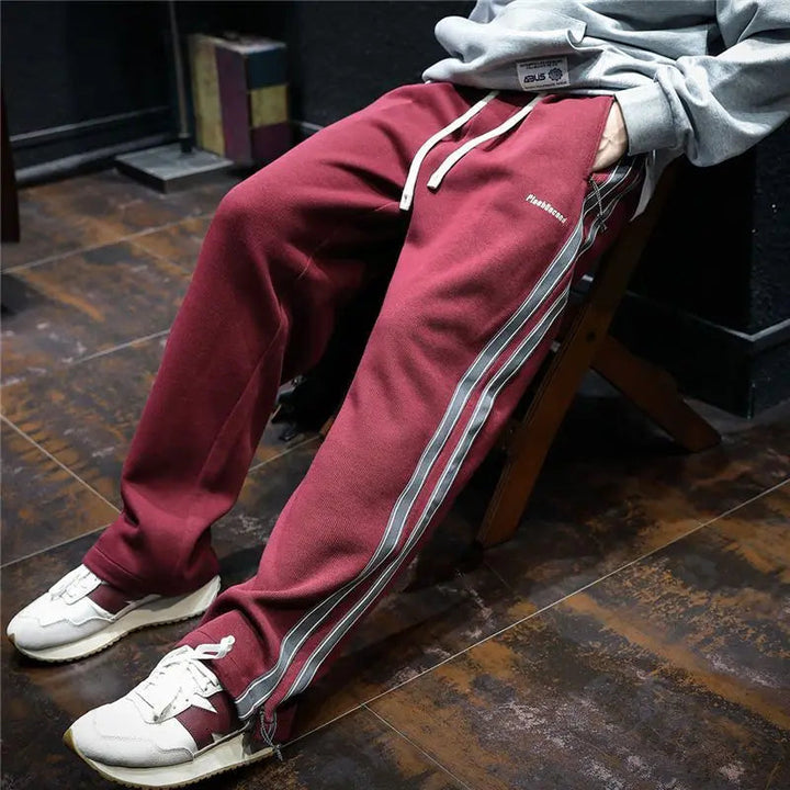 Krause - Pantaloni a Gamba Larga Con Strisce Laterali