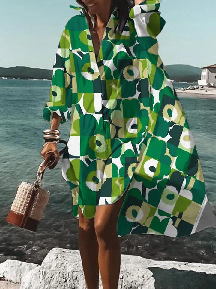 Calogera - Elegante Abito A Camicia Dal Taglio Ampio