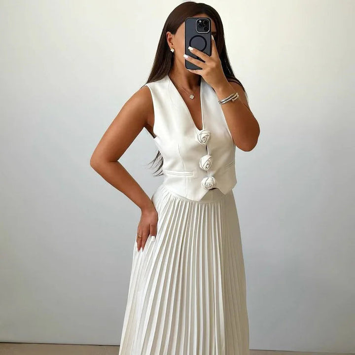 Beyza - Elegante Completo A Due Pezzi Senza Maniche