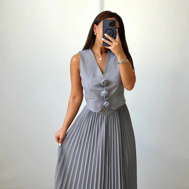 Beyza - Elegante Completo A Due Pezzi Senza Maniche