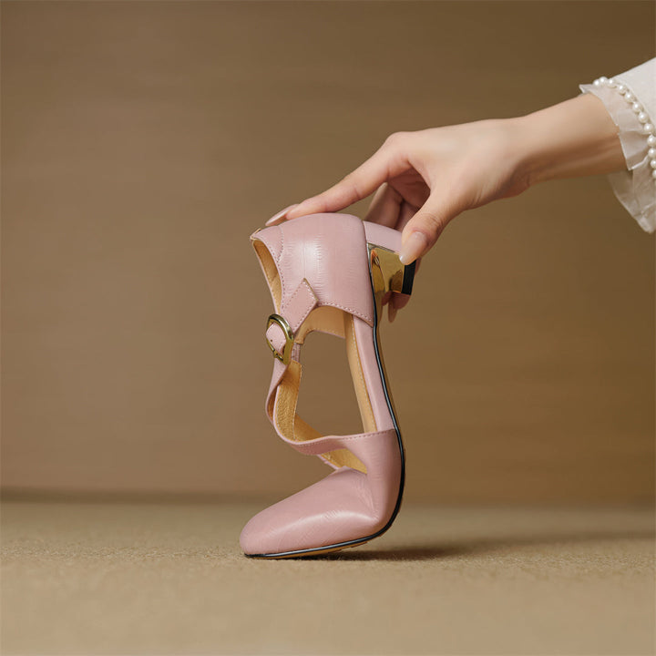 Malena - Scarpe in Pelle Con Cinturini Incrociati