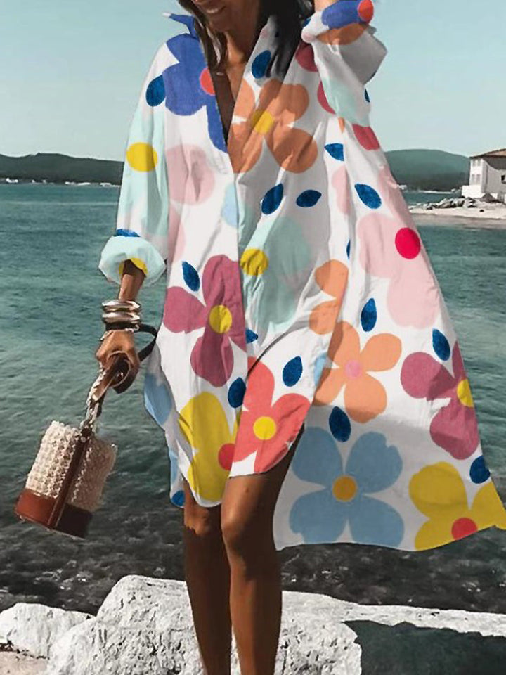Calogera - Elegante Abito A Camicia Dal Taglio Ampio