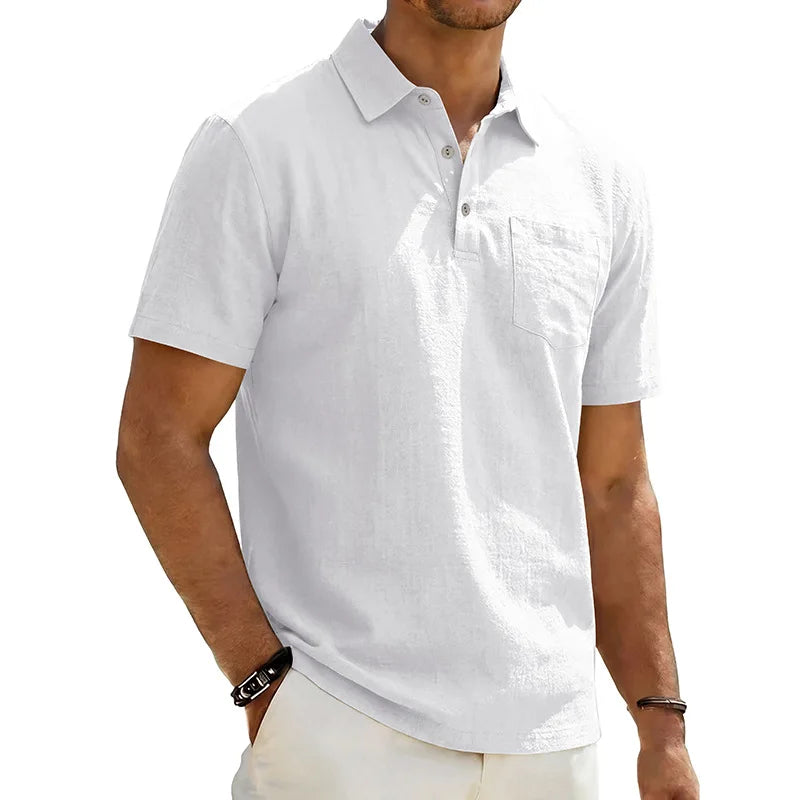 Josef - Polo in Lino a Maniche Corte