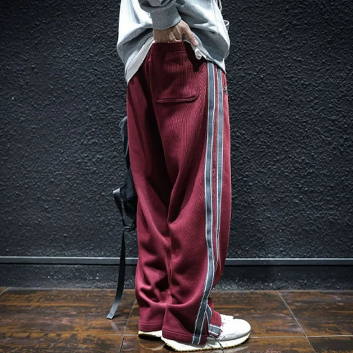 Krause - Pantaloni a Gamba Larga Con Strisce Laterali