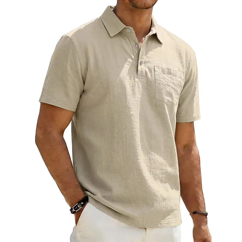 Josef - Polo in Lino a Maniche Corte