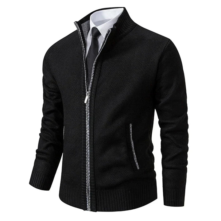 Yitzhak - Cardigan Casual Lavorato a Maglia Con Collo Alto