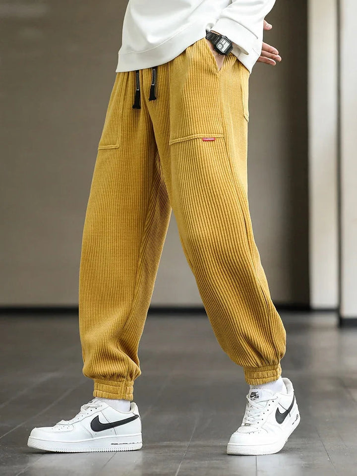 Esteban - Pantaloni da Jogging in Velluto a Coste