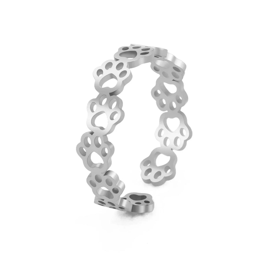 PawCharm - Anello Regolabile con Impronta di Zampa