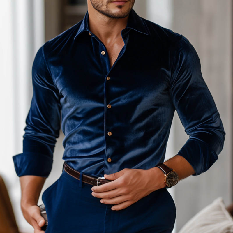 Kalana - Elegante Camicia a Maniche lunghe Con Colletto