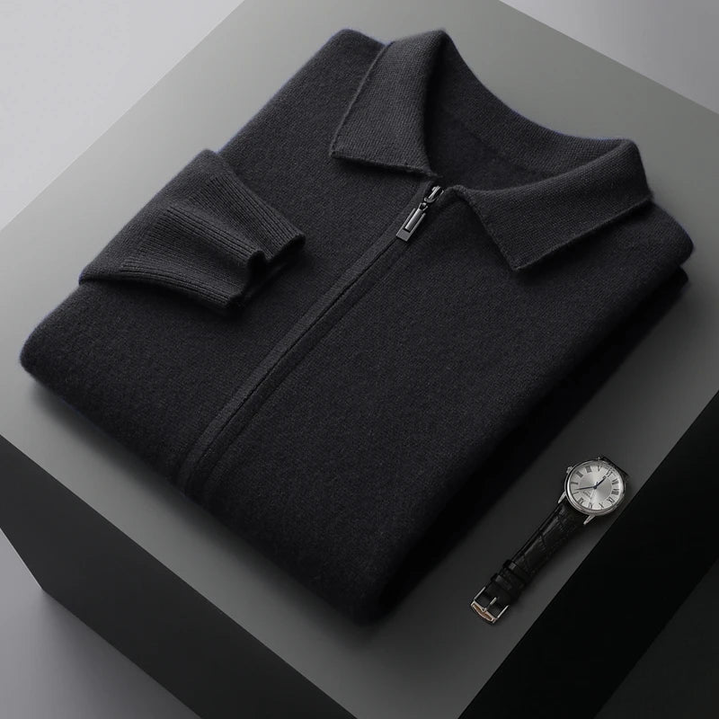 Quinton - Cardigan In Cashmere Con Cerniera