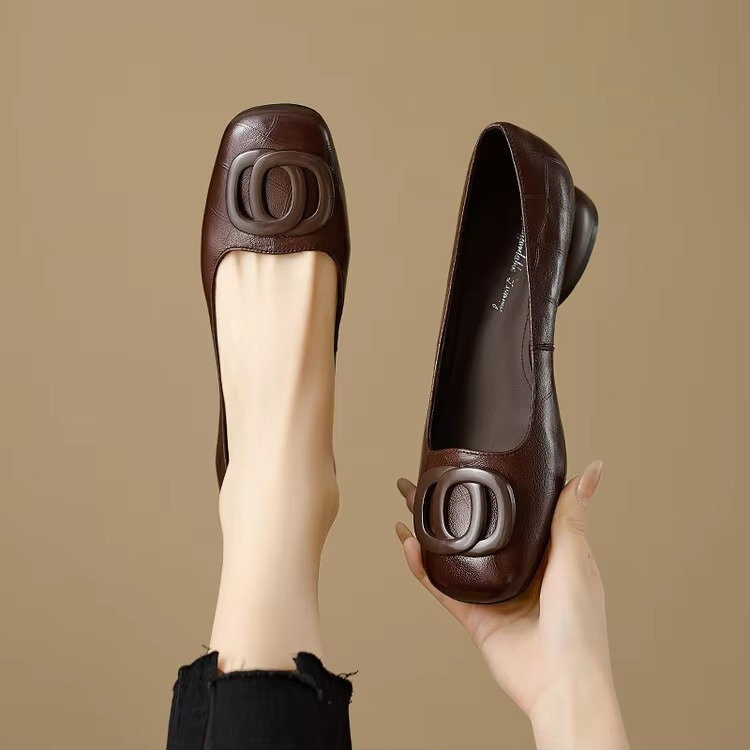 Danique - Ballerine a Punta Quadrata Con Fibbia