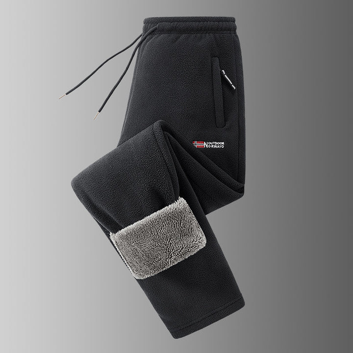 Ingolf - Pantaloni Foderati in Pile Con Coulisse E Tasche Con Cerniera