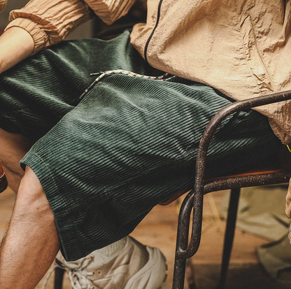 Anneliis - Pantaloncini In Velluto a Coste Con Elastico In Vita