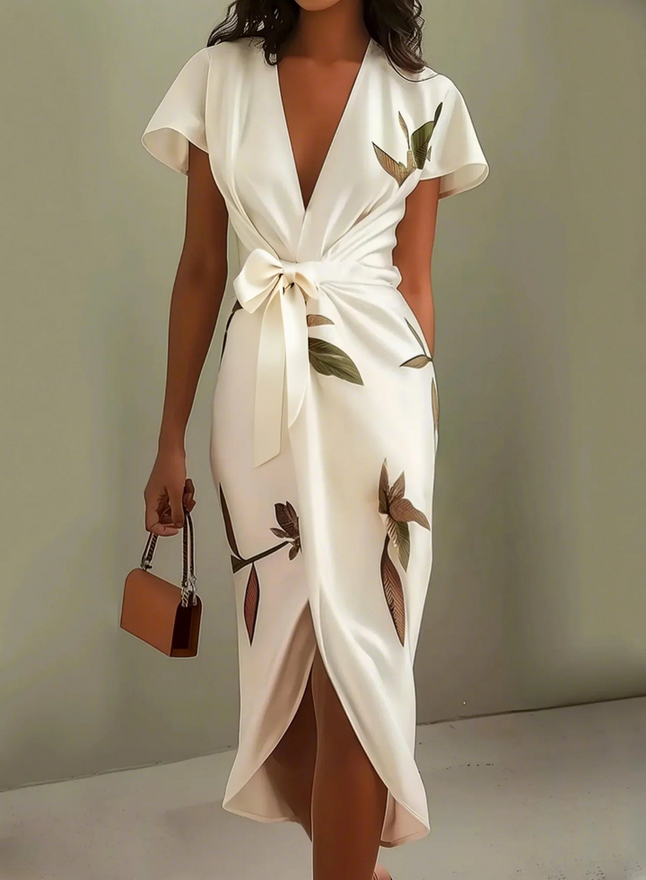 Beverly - Elegante Abito In Raso Bianco