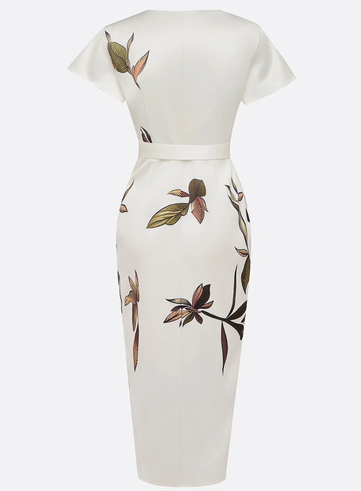 Beverly - Elegante Abito In Raso Bianco