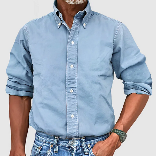 Ewan - Camicia Informale a Maniche Lunghe Con Bottoni