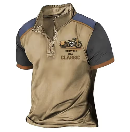Scholte - Polo da moto classica con mezza zip