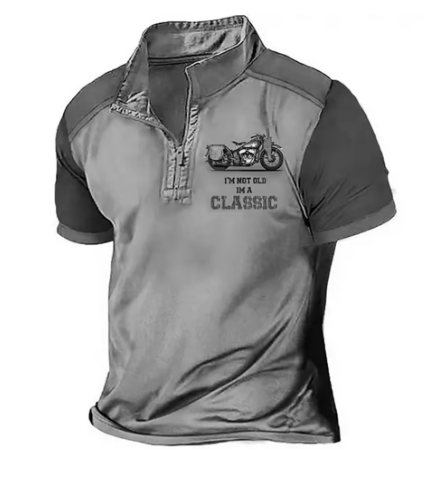 Scholte - Polo da moto classica con mezza zip