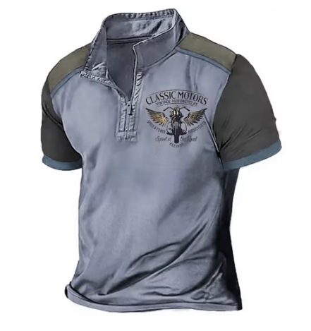 Scholte - Polo da moto classica con mezza zip