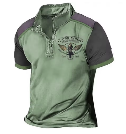 Scholte - Polo da moto classica con mezza zip