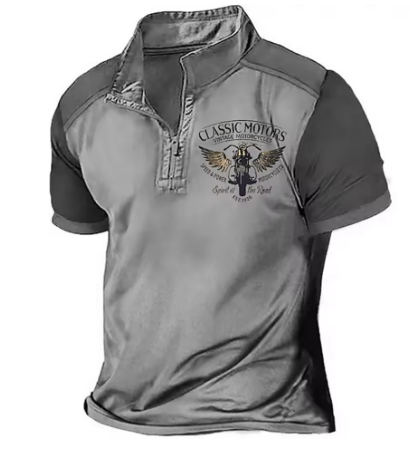 Scholte - Polo da moto classica con mezza zip