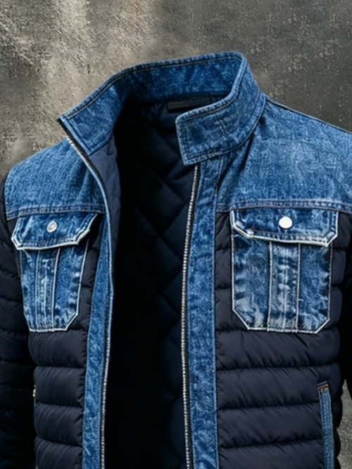 Yegor - Giacca Ibrida in Denim Trapuntato