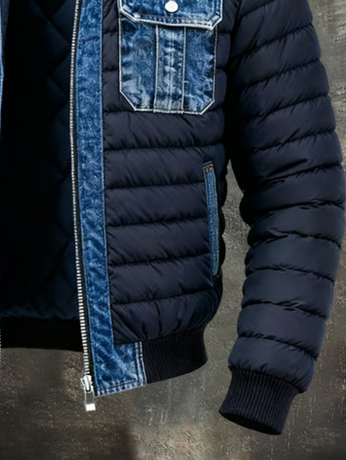 Yegor - Giacca Ibrida in Denim Trapuntato