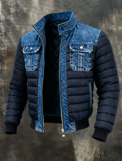 Yegor - Giacca Ibrida in Denim Trapuntato