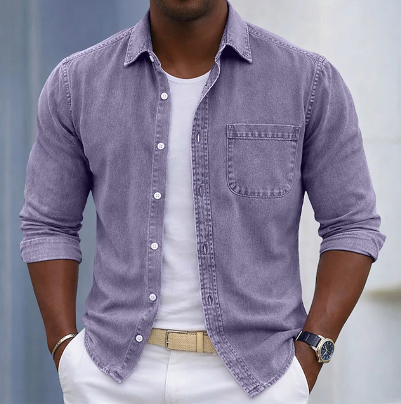 Kaick - Camicia a Maniche Lunghe Con Bottoni
